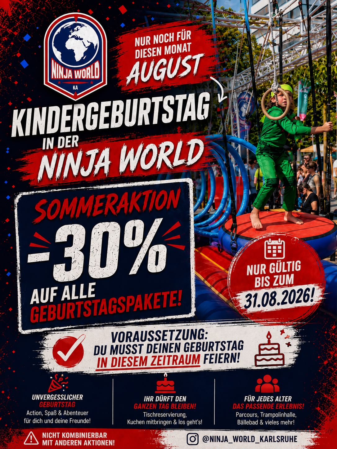 Sommeraktion 2026 2 in der Ninja World Karlsruhe