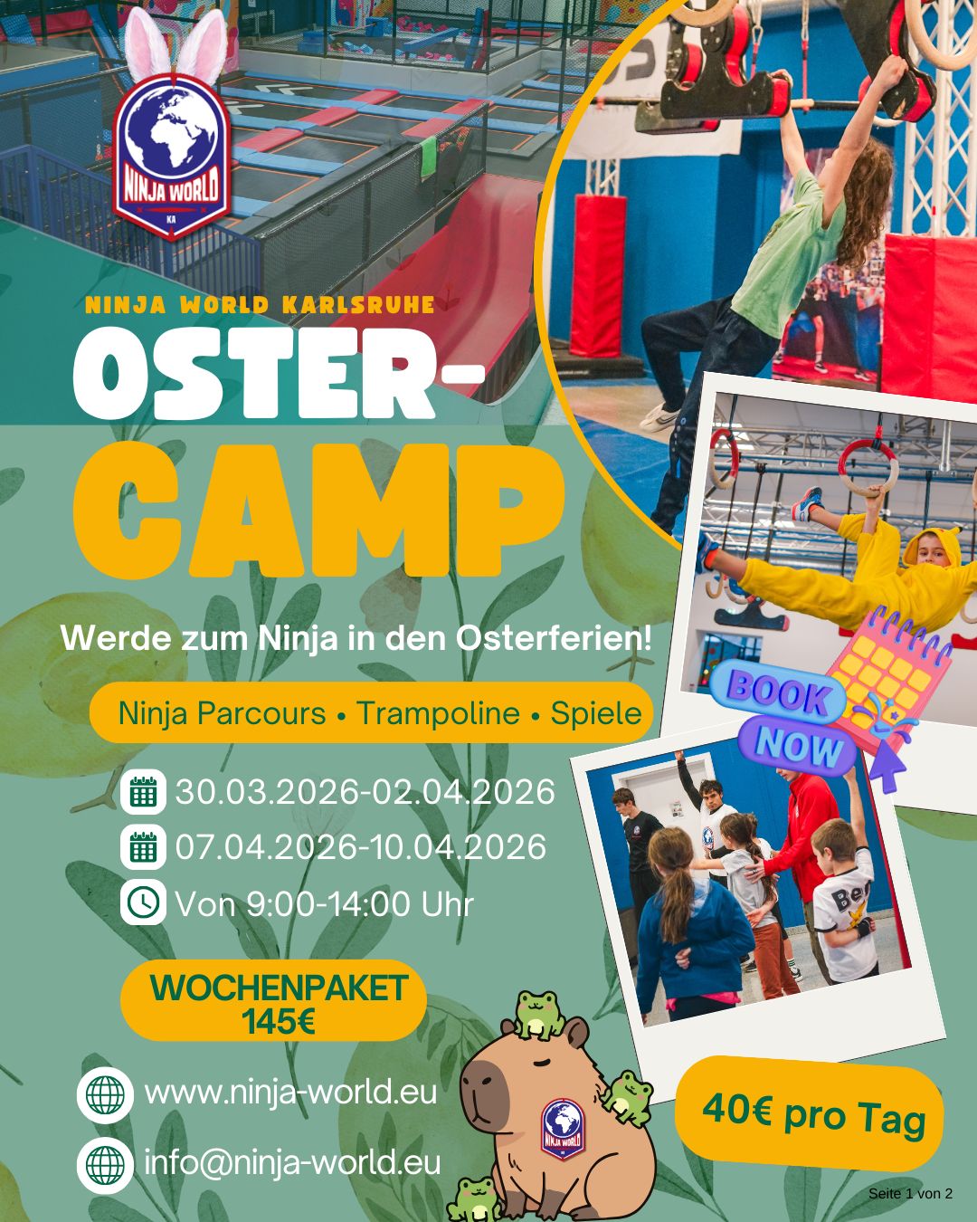 Ostercamp 2026 in der Ninja World Karlsruhe